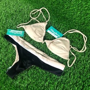 New NWT Maylana Swim Bikini Set Top Bottom Beach